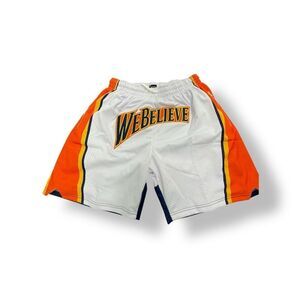 SAVS Embroidery We Believe Fashion Basketball Shorts Zipper Pockets Size XL